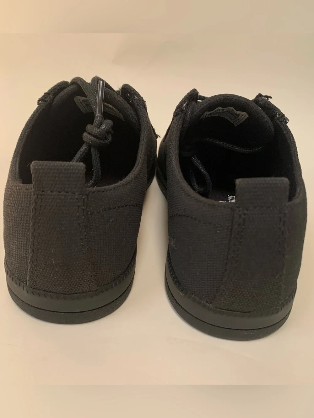Clae Ellington Textile - Men's Black Waxed Canvas Shoes - sz 8 Preppy
